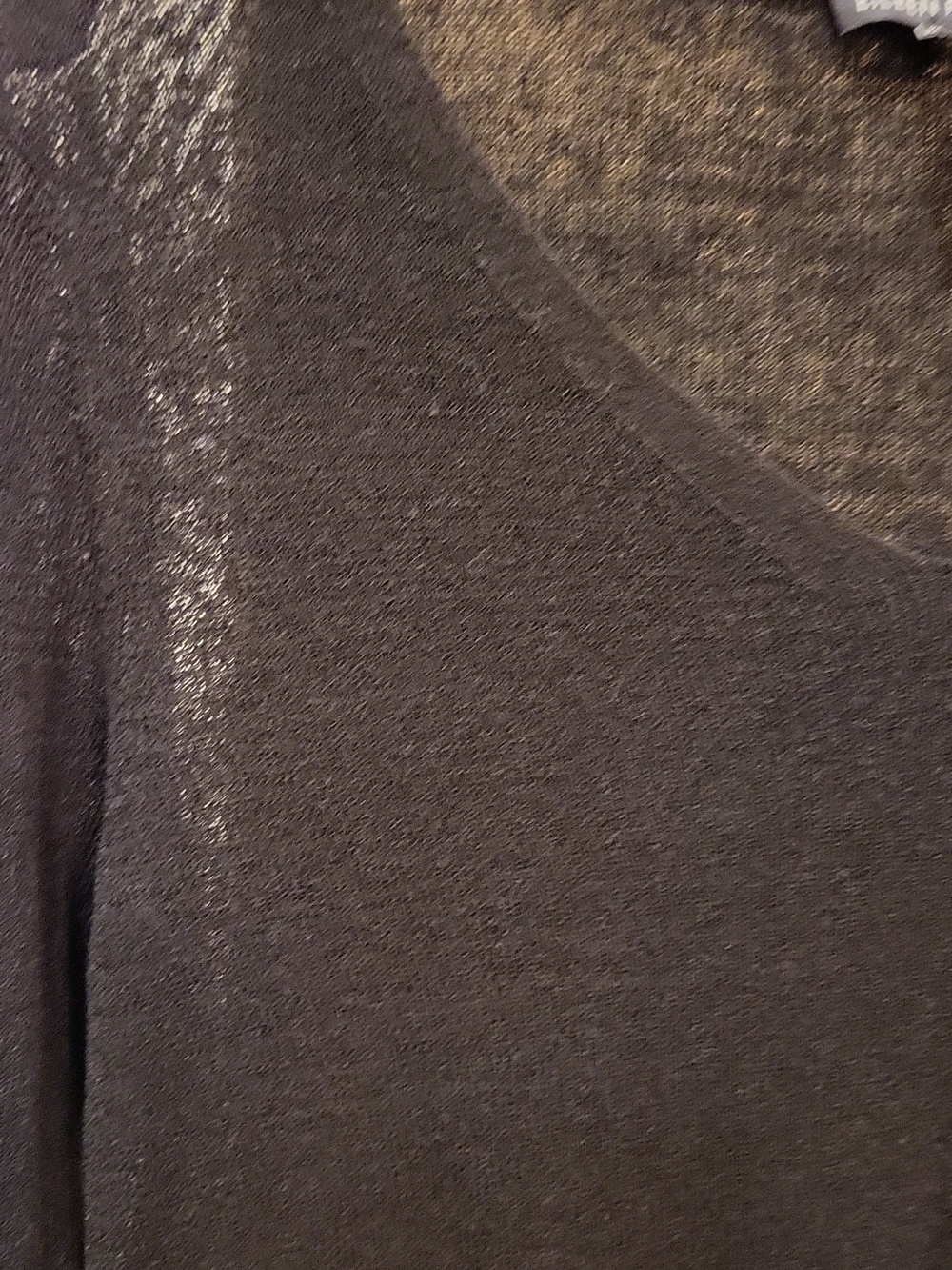 Eileen FISHER Black Linen Blend Tunic Sweater Size Large - Picture 3 of 5
